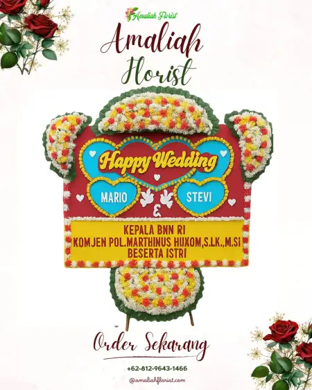 Papan Bunga Pernikahan Embetpen